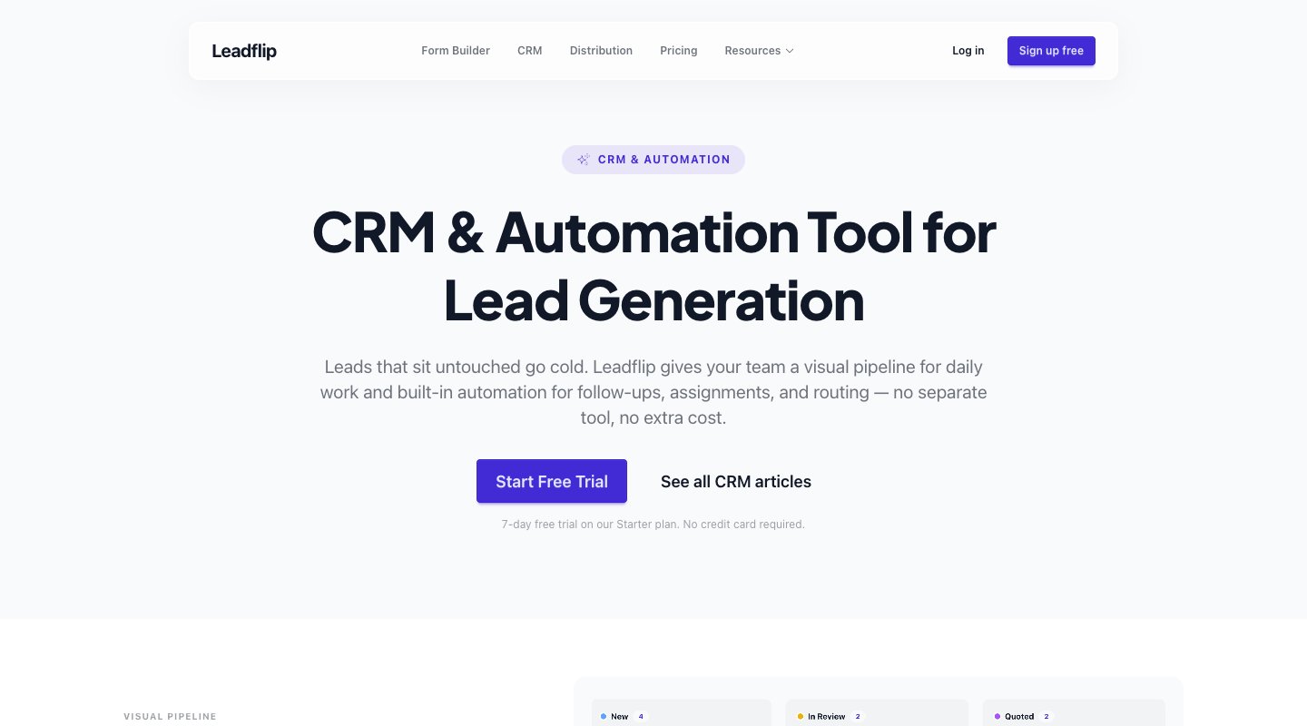 Lead Flip CRM and Automation Engine